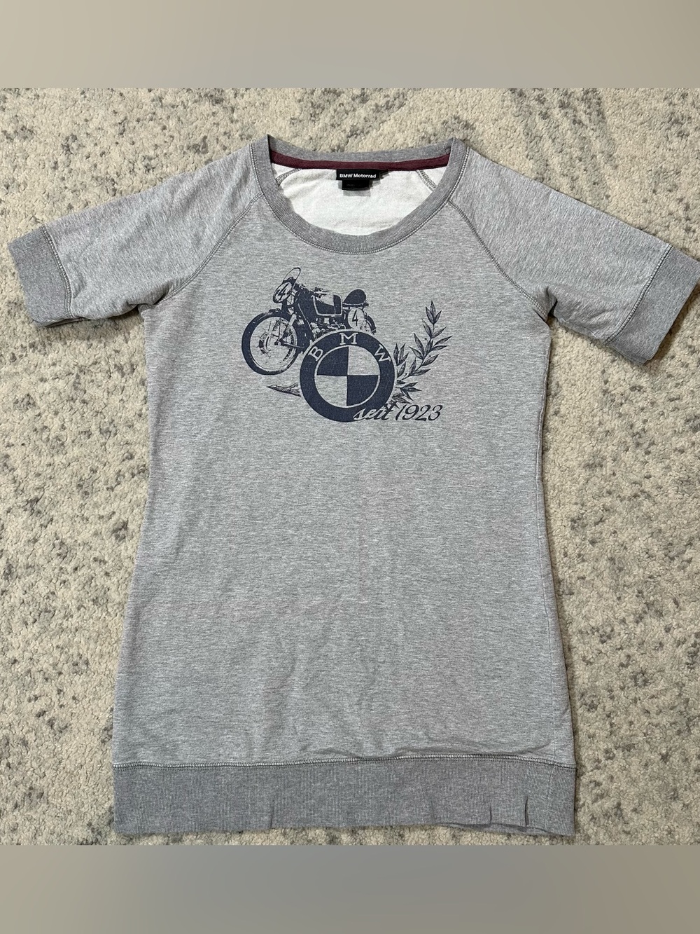 Vintage BMW Motorrad gray mini dress or long sweatshirt